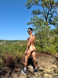 Sweaty hiking ass