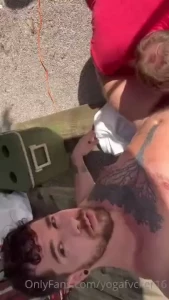 We re chilling at the campsite and i can t resist the urge to get