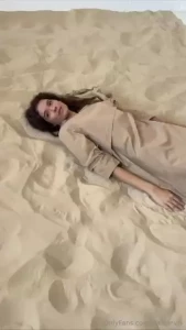 A photo shoot on the sand helps to create an atmosphere of ease and