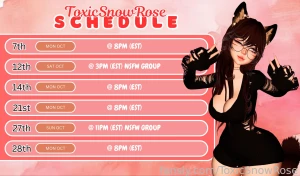 New schedule well my lovely rose pedals what do you say ready to spend