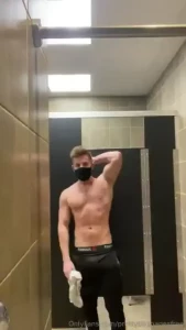 Almost got caught was in the locker room at my local gym and stripped