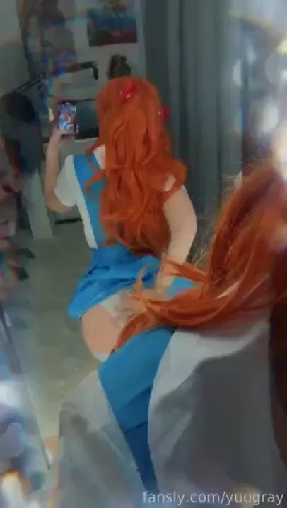 Ooops i did it again cosplay redhead asuka schoolgirl upskirt socks 