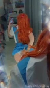 Ooops i did it again cosplay redhead asuka schoolgirl upskirt socks