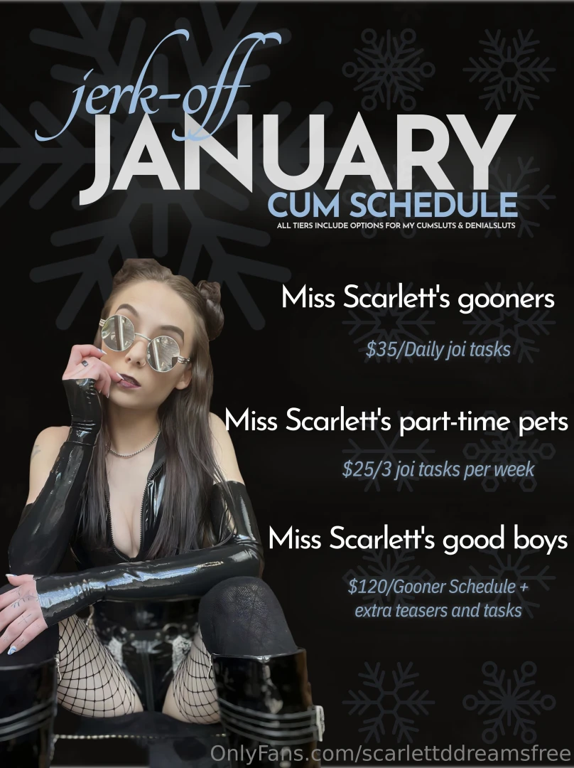 Jerk-off january - cum schedule nbsp daily joi text tasks in your dms 