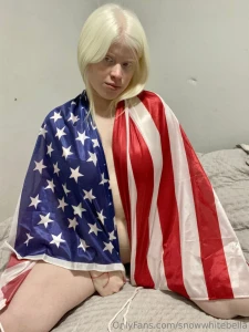 It s the 4th of july and i m wrapped in the flag with nothing