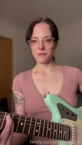 Dig guitars and tiny tits skinny over30 mature natural exhibitionist