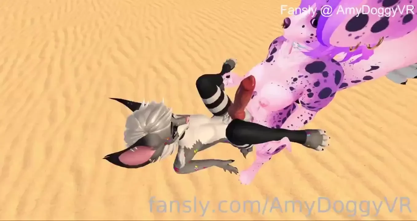 Mommy dominates a cute little femboy snow lepoard using him as her 