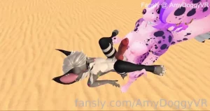 Mommy dominates a cute little femboy snow lepoard using him as her