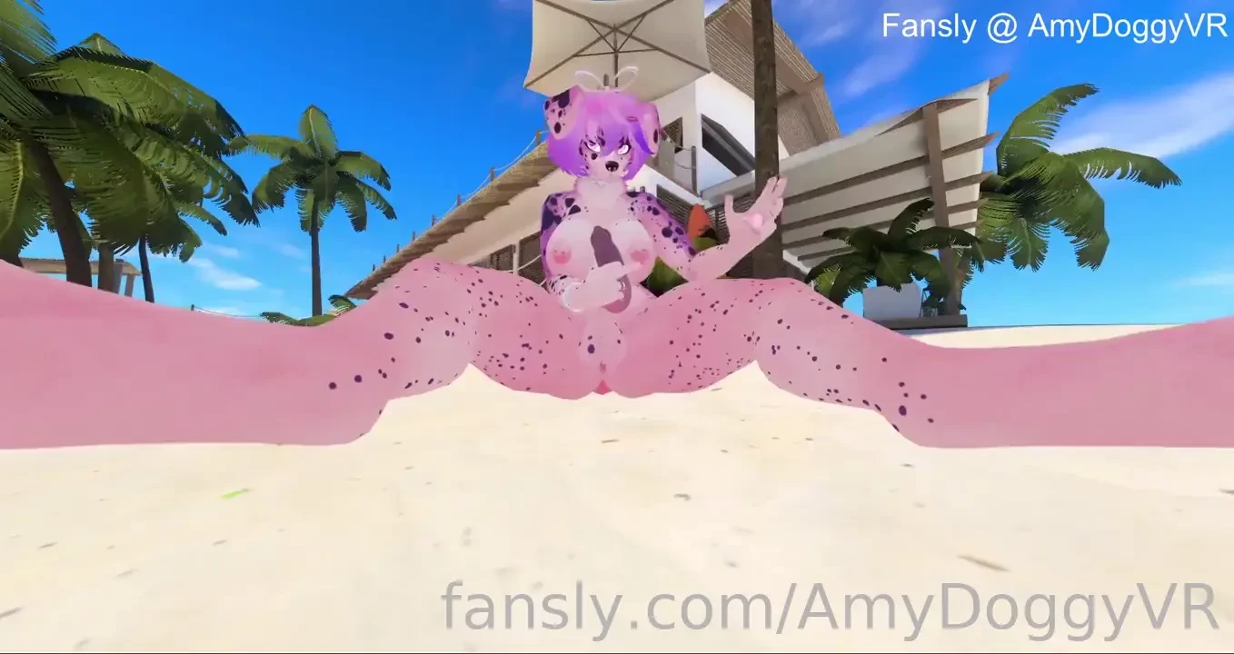 Furry puppy girl spreads her legs for chat while they buzz her insides 