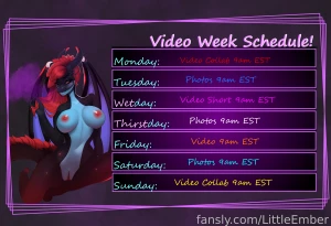 Here is the 2 schedules for next week lt 3 irl lewd streams are subs