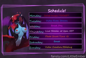 This is my spicy schedule for this week lt 3 hope to see you all at