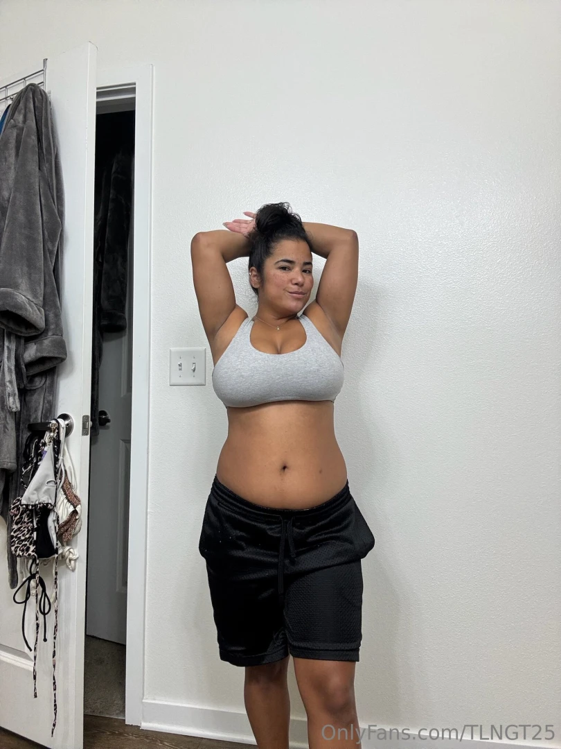 Hair tied up sports bra and gym shorts i m just a regular girl part 1 