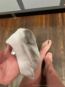 My feet are so sweaty after hard workout want a smell part 4