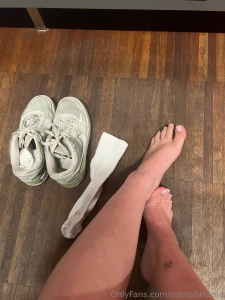 My feet are so sweaty after hard workout want a smell part 3