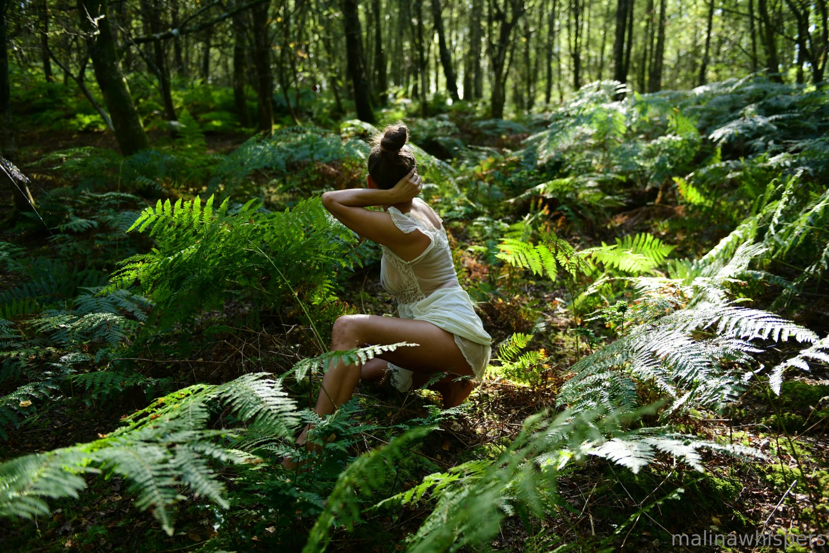Forest nymph feeling the moss and forest bed on my feet is very part 2 