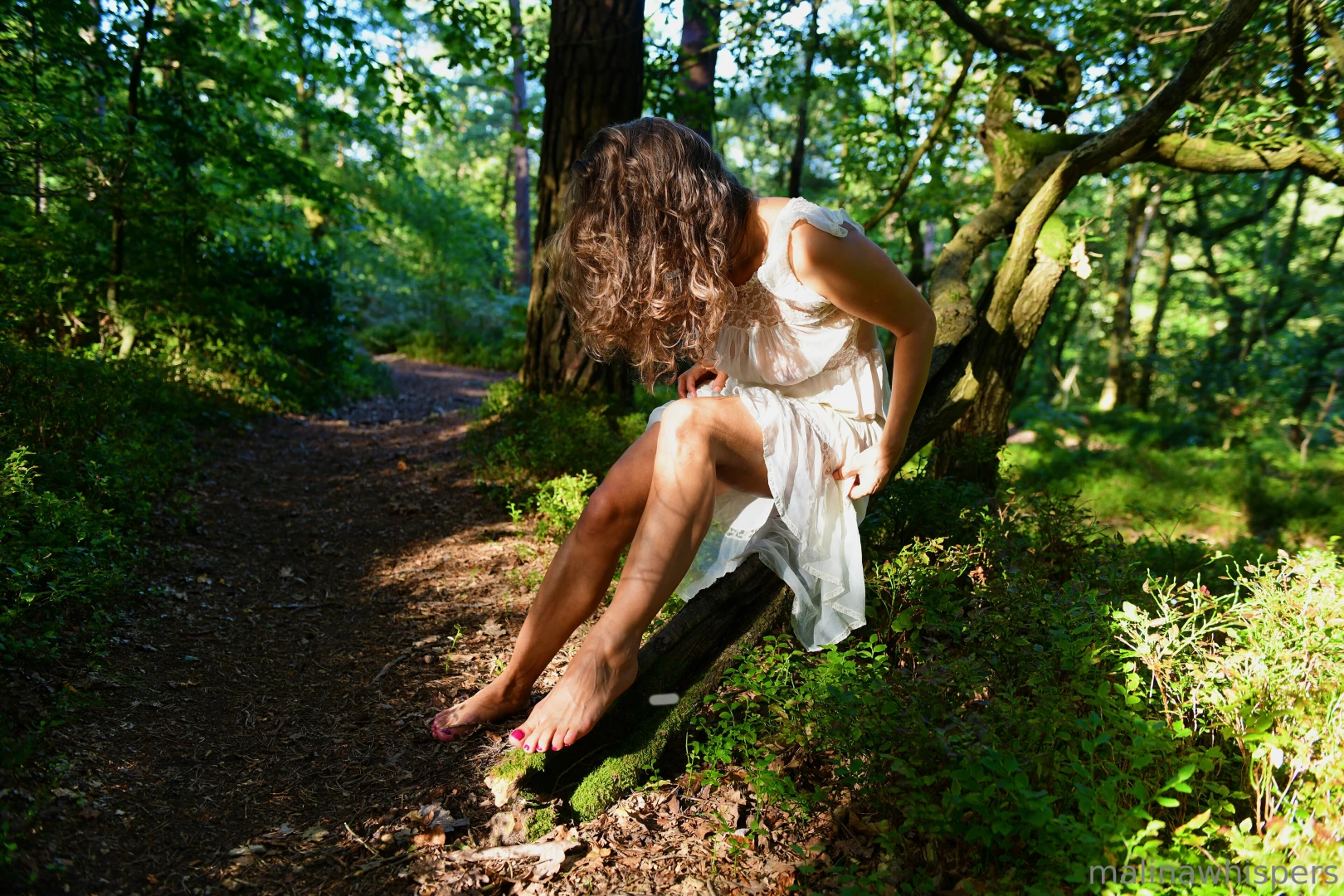 Forest nymph feeling the moss and forest bed on my feet is very part 5 