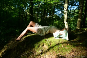 Forest nymph feeling the moss and forest bed on my feet is very part 3