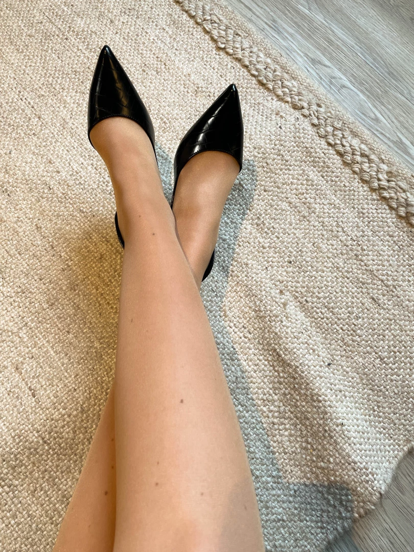 The way this sheer nylon hugs my legs it s almost like it was made for 