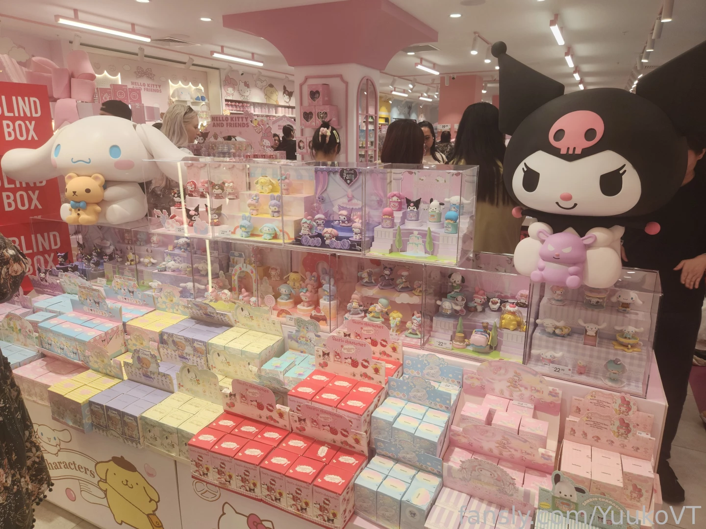 I went out today and saw this cute sanrio store i really wanted to get 