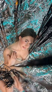 Happy new year do you like my new year dress on or off more