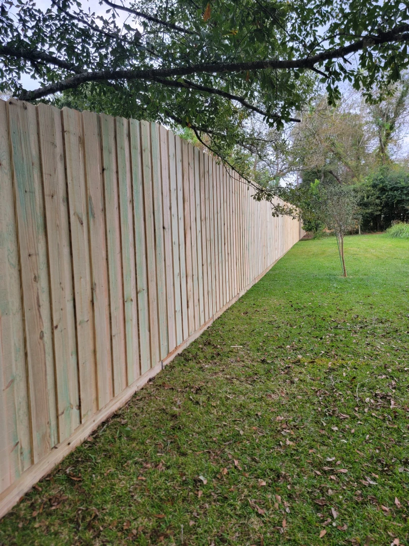 That s a lot of privacy no nosy neighbors looking over this fence 