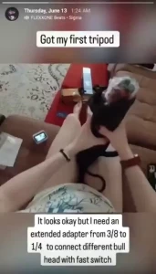 I picked up the package today with my tripod fotopro x aircross 3