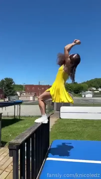 Doing flips with my sundress on and no panties i wanted to do a bunch 