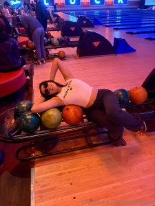 Went bowling i really like balls