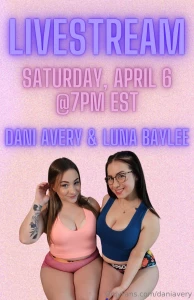 This saturday april 6 7pm est on saturday lunabaylee and i are going