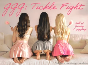 Tickle fight never-ending giggles and teasing as we tickle each other