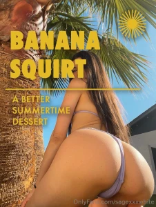 Up for a summer splash my banana toy made me cum so hard i