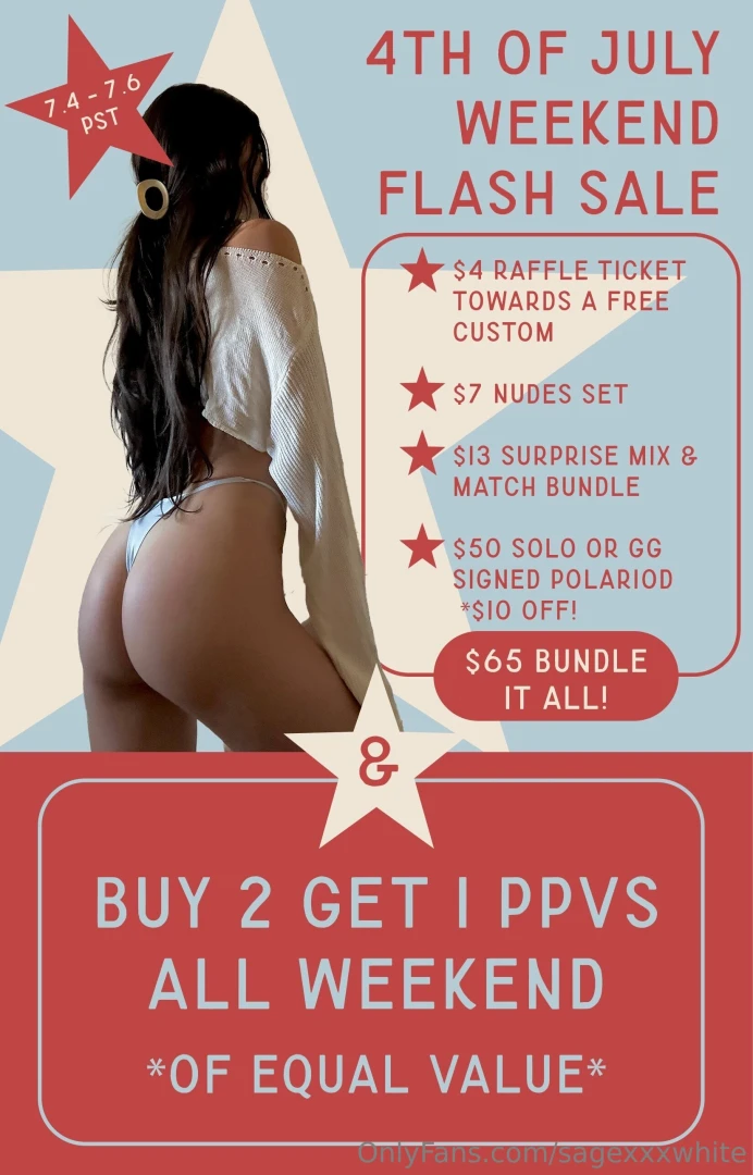 Last day for 4th of july weekend deals 4 raffle ticket towards a free 