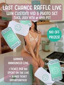 Raffle winner live tonight all prizes discounted amp last min entries