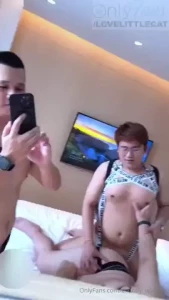 He is doing great top and btm full-nocensors clips on lovelittlecat