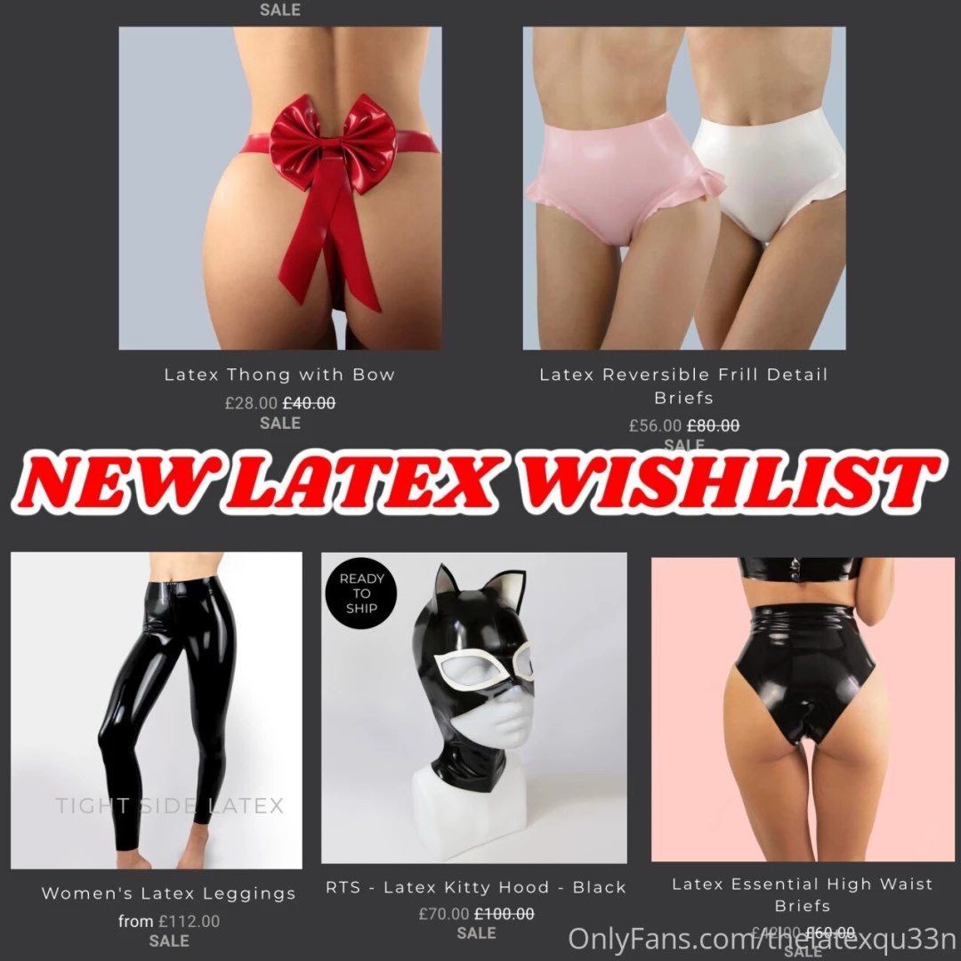 Who wants to see me in some new latex contribute and you will receive 