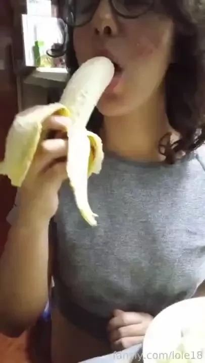 Eating banana very nutritious fyp lole18 tits nipples sugarbaby 18 