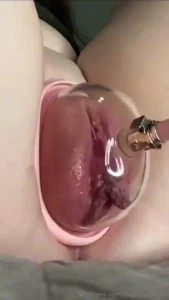 Here s my new pussy pump video watch me enjoy plenty of pumping and a