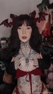 Help a cute goth kitten to massage her pretty boobs fyp smallwaist