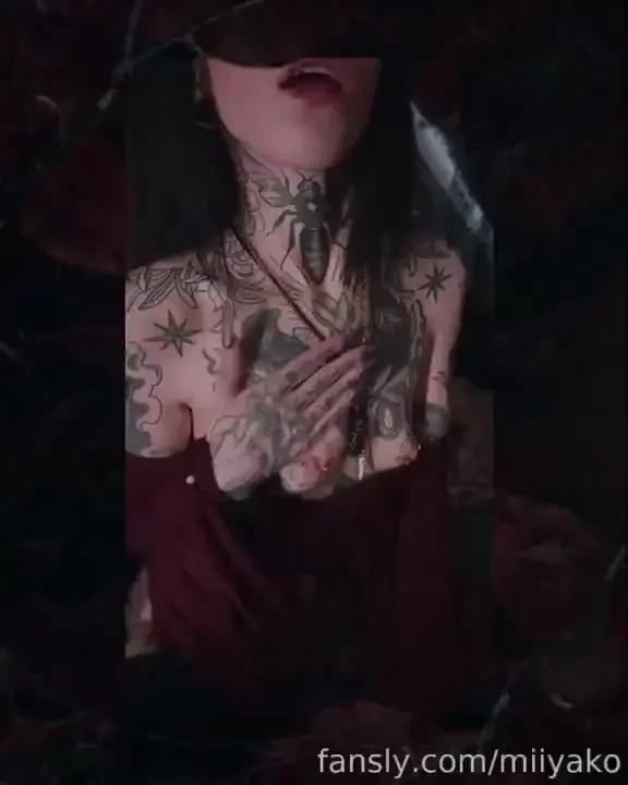 Let a tiny goth elf drool all over your cock g g fyp tattoos smalltits 