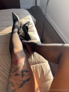 Worn and ready to ship to a pantyhose connoisseur sold