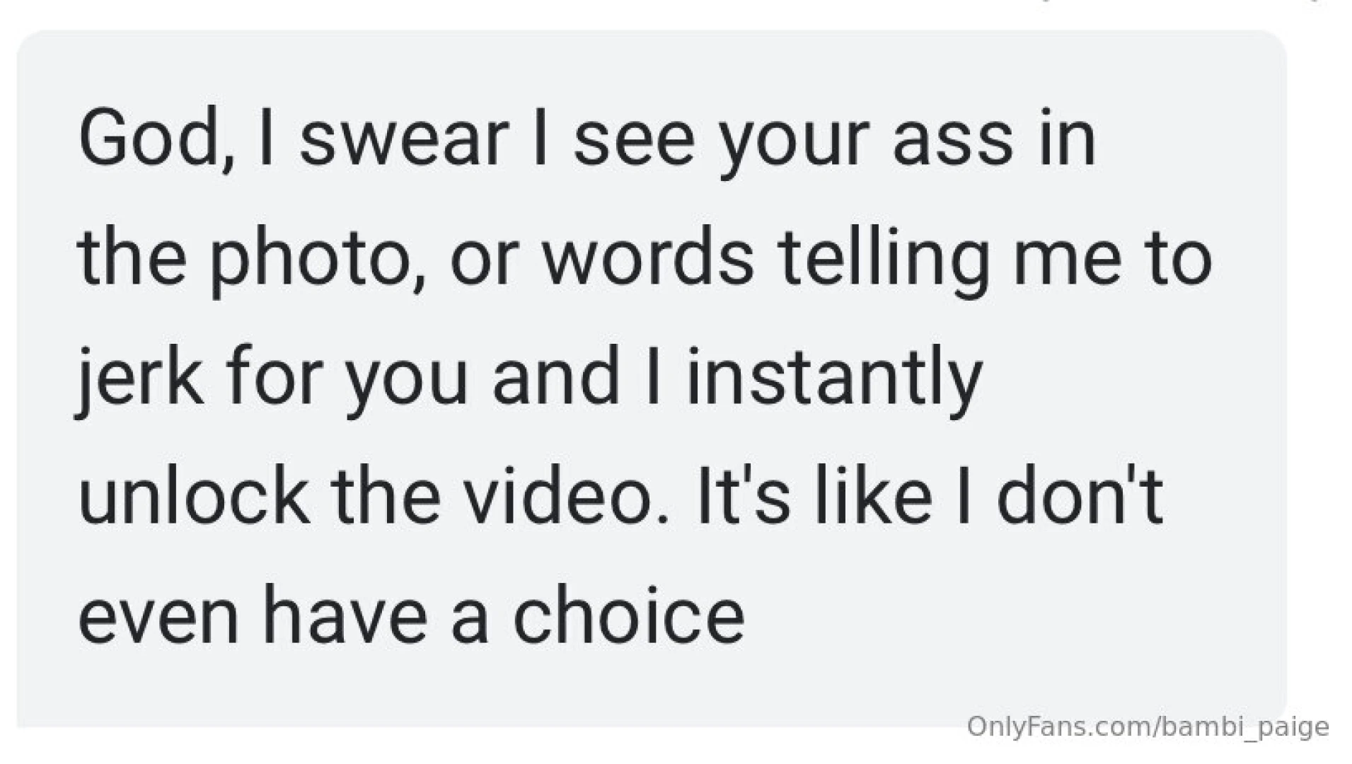 That s because you don t 