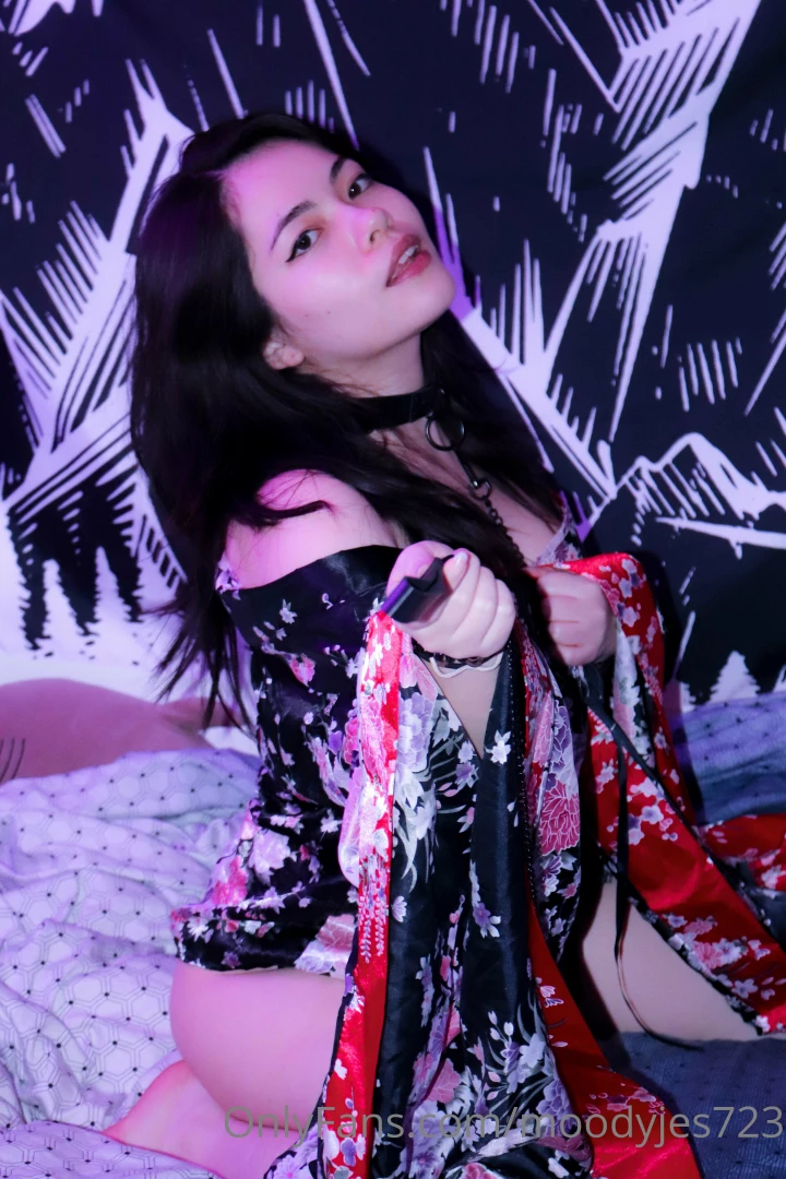 Late night with my japanese style gown fully undressing myself wishing 