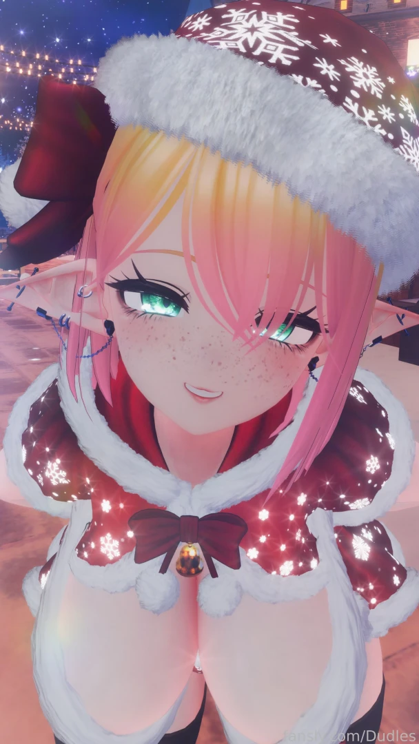 Merry christmas eve i love you with all my heart anime 3d vtuber 