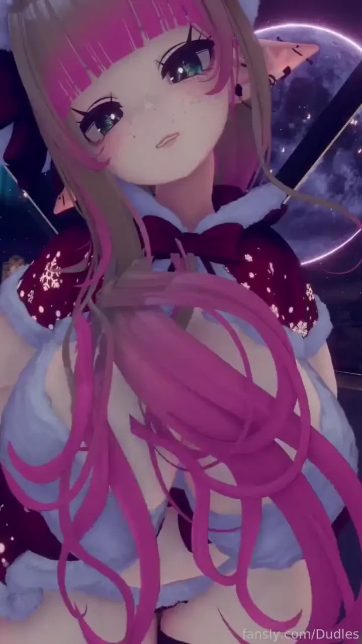 Santa is always watching you anime 3d vtuber lewdtuber ass butt boobs 