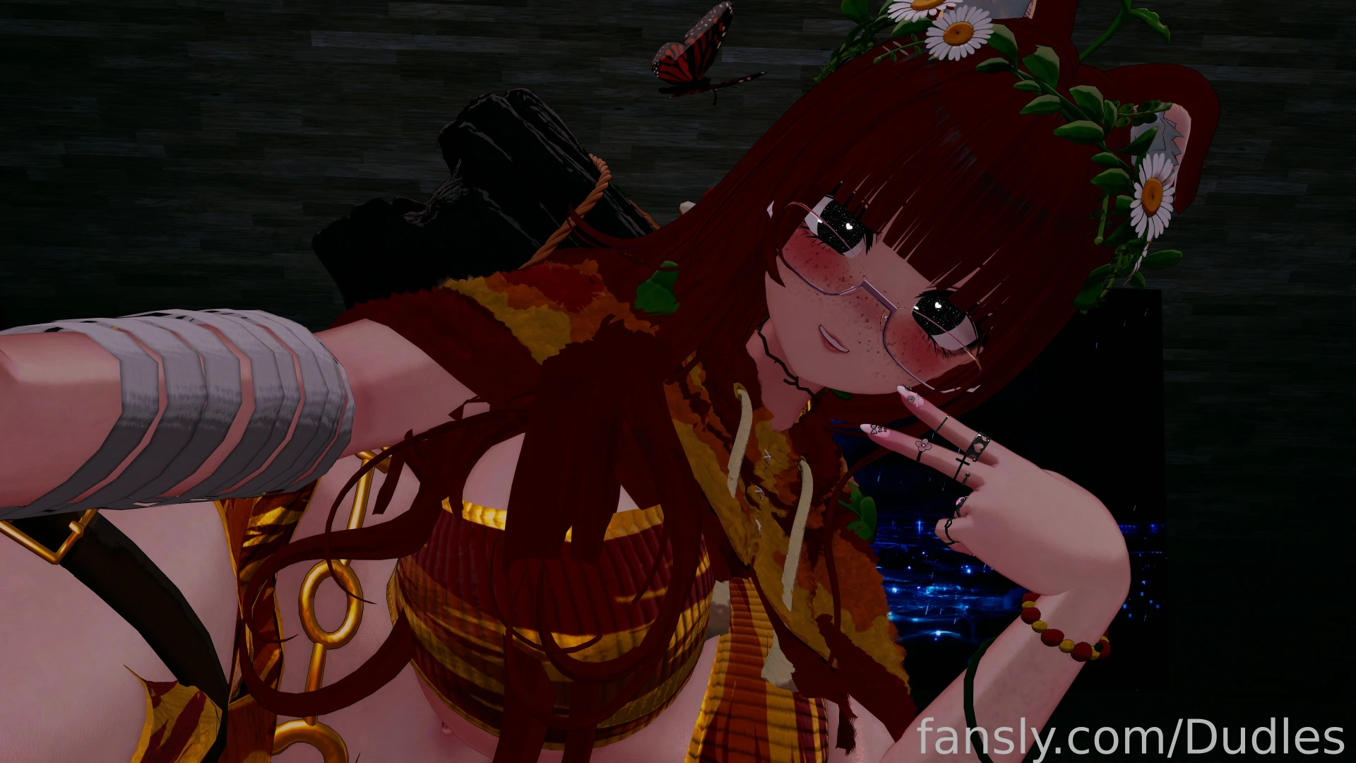 Wanwan yonaka_midnight anime 3d vtuber lewdtuber butt boobs booba tits 