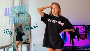 Electric forest try on haul this one is an onlyfans exclusive as it