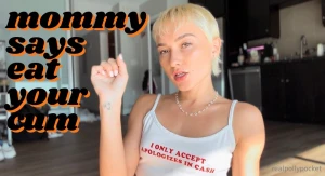 Mommy says eat your cum build that cum nice and big swallow every drop