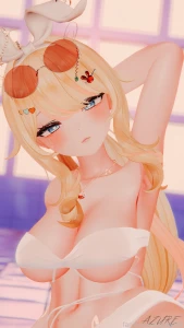 Blonde bunny gets a bit wet at the pool from the water photoshoot part 4