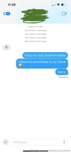 I accidentally sent these pics to my boss he opened it before i was part 1