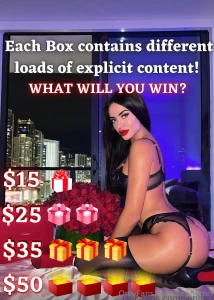 Each box contains different loads of explicit content tip me